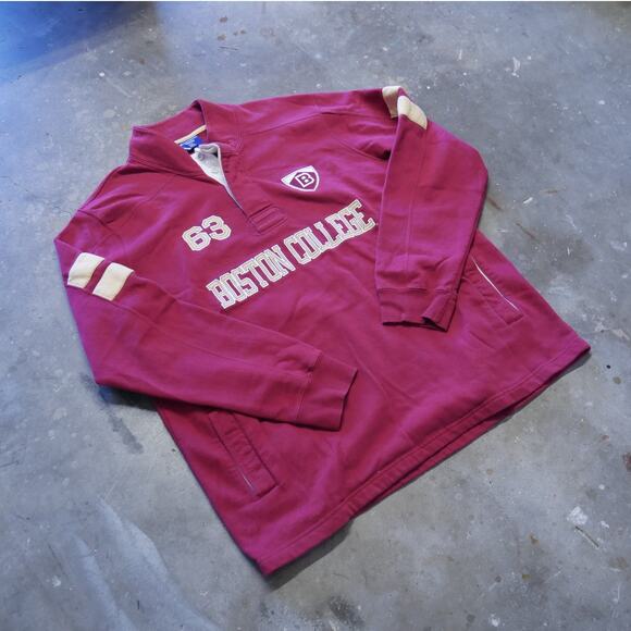 Boston College Champion Heritage Football Crewneck Sweatshirt Maroon 63 - Picture 2 of 6